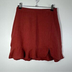 Abercrombie & Fitch Women’s Rust Linen Mini Skirt Size Small